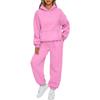 Women's Leisure Suit Long Sleeved Loose Hoodie Sweatshirts and Trouser Autumn Female Fashion Two Piece Set