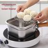 Stainless Steel Multifunctional Cookware: Square Deep Fryer, Milk Steamer, Noodle Pot, Portable Fresh-Keeping Box