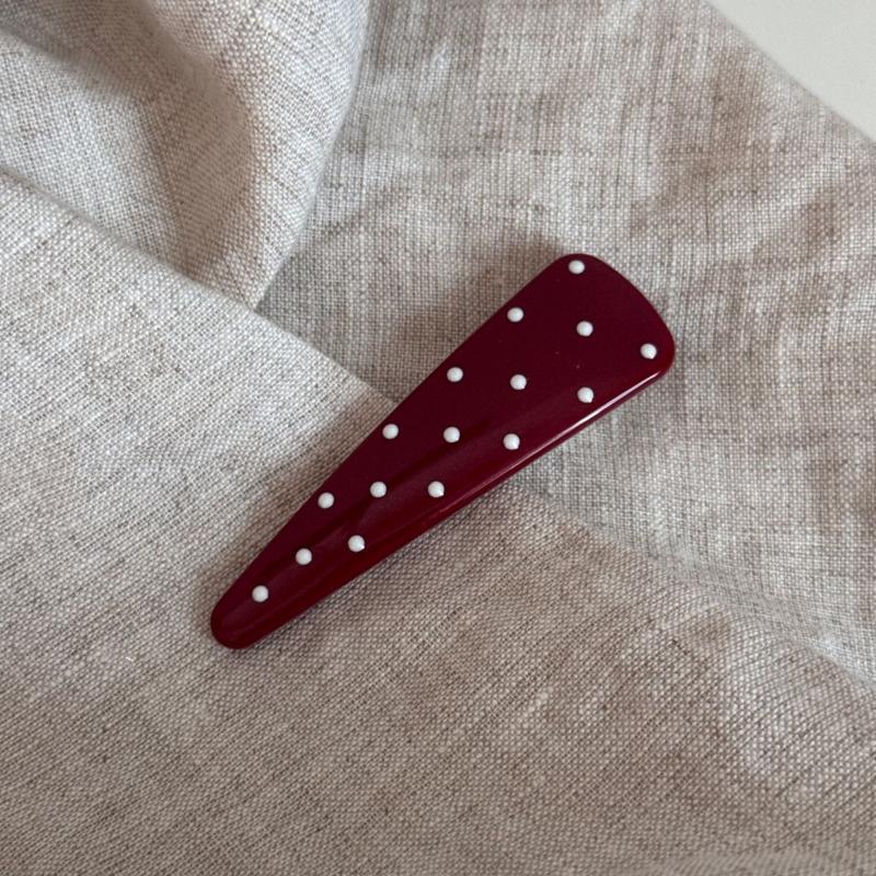 Vintage Polka Dot Hair Barrettes INS Style 7 Colors Acrylic Hair Clips Anti-slip Fashion Hair Accessories for Women Parties