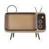 TV Style Phone Holder Retro Scratch Resistant Decorative Desktop Mobile Phone Stand for Home Dorm Co