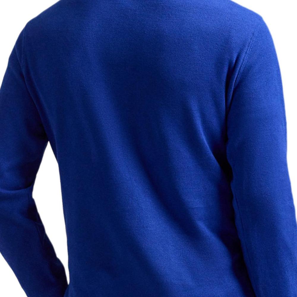 Polo Ralph Lauren Solid Color Small Pony Logo Half Zip Long Sleeve Polo Shirt Men tops Blue 710671929-067