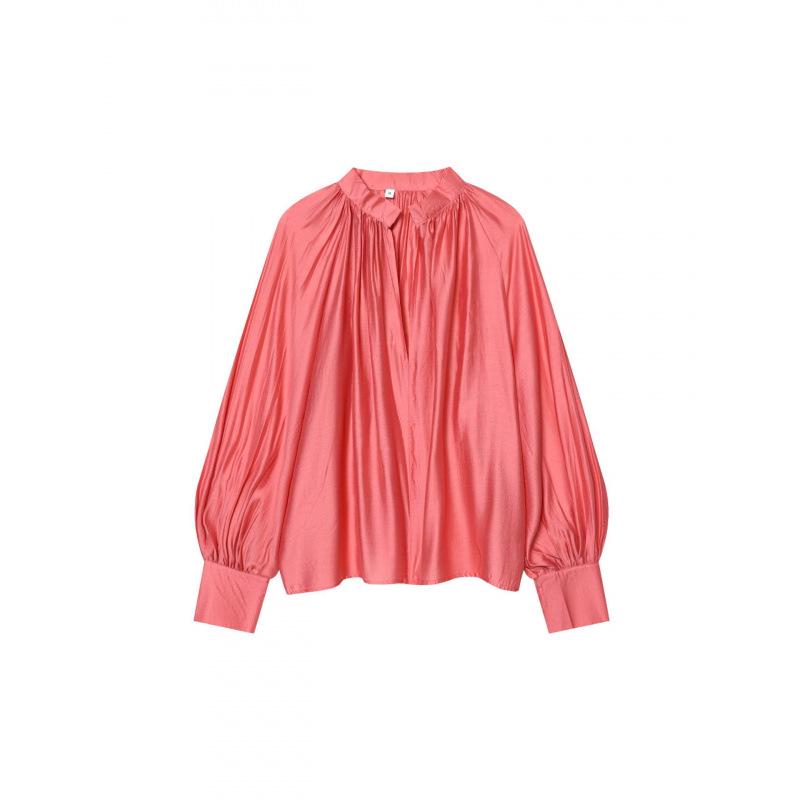 2025 Women's Versatile V-neck Lantern Sleeve Casual Pullover Top