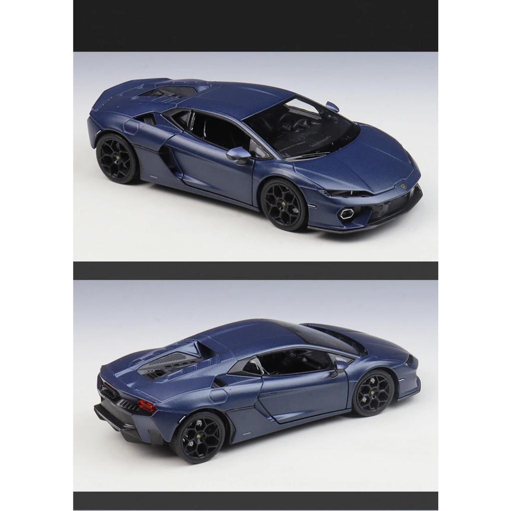 WELLY 1/24 Lamborghini Temerario Alloy Scale Car Model Diecast Metal Static Collection Children Birthday Toy Car Vehicles Gifts