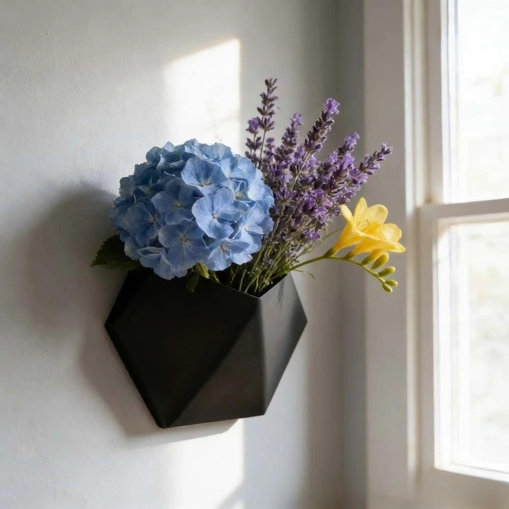 Mounting Holes Hexagonal Wall Flower Pot Easy to Install Hanging Flower Pots  Indoor Plants