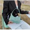 Luxury Diamond Nylon Shoulder Tote Bags For Womensmall Solid Color Women'S Designer Zipper Handbag Female Trend Armpit Bag