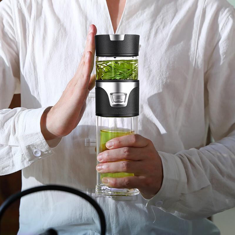 OLOEY Premium Tea Infuser Insulated Glass Bottle