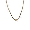 Vintage Chic Gold-Black Woven Choker Necklace Women Geometric Pendant Copper Chain Jewelry