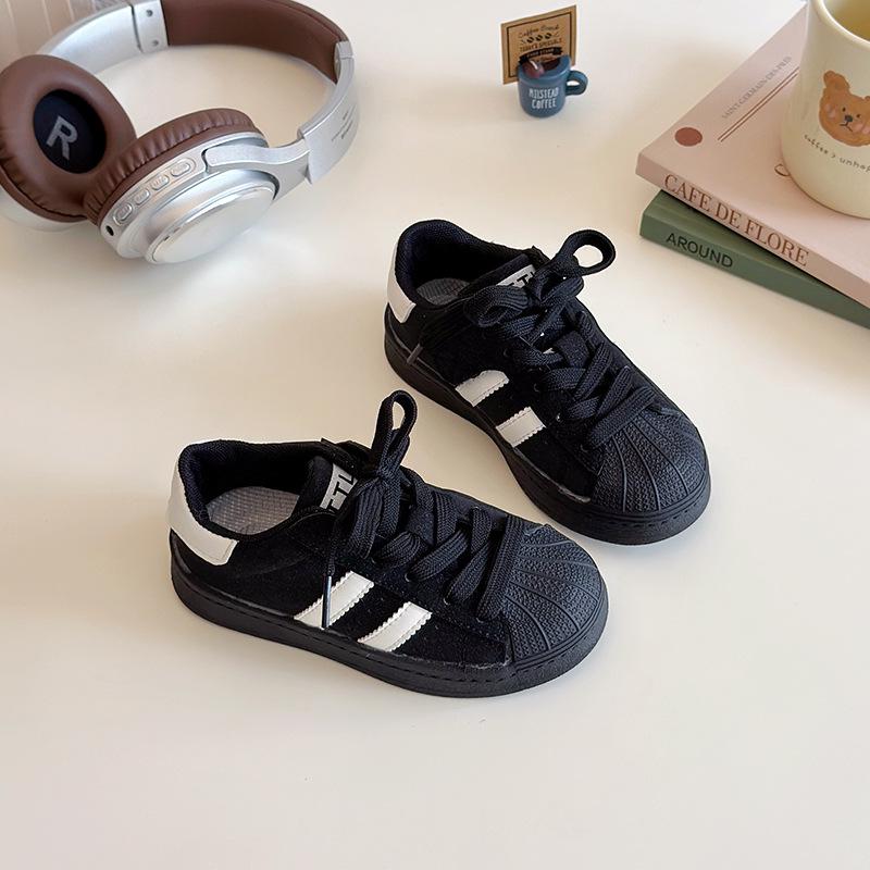 Children's Shoes 2025 Spring and Autumn New Shell Head Board Shoes Korean Version Girls Soft-soled Students Casual Shoes Boys 2025