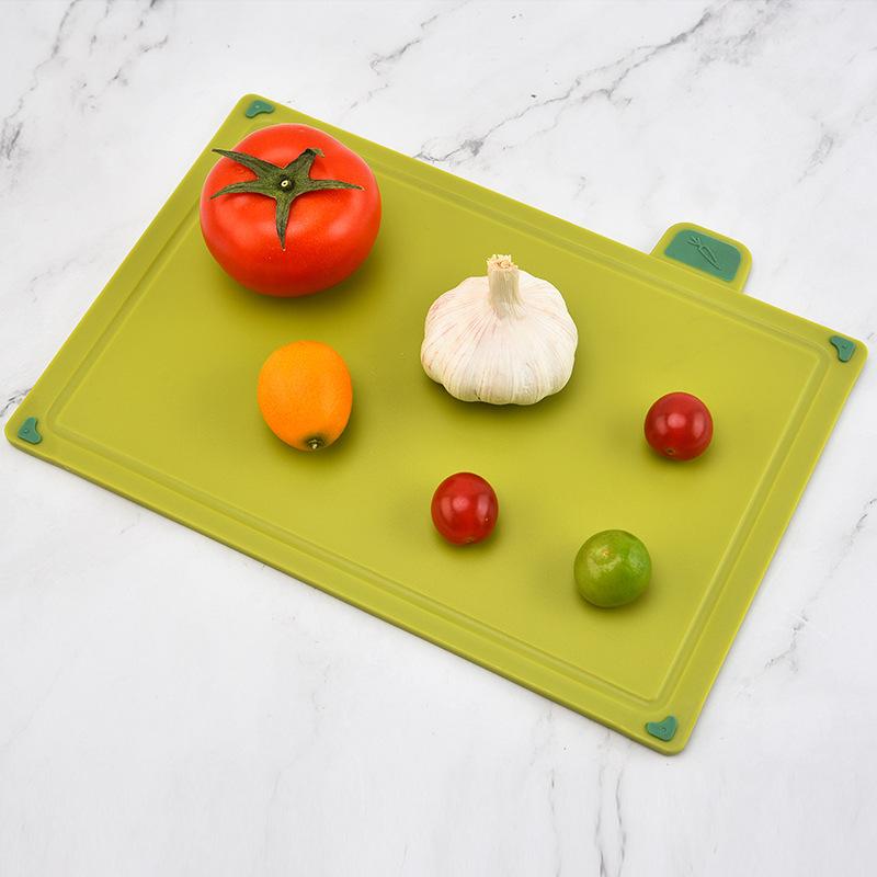 4pcs Food Classification Chopping Boards PP TPR Portable Non Slip Cutting Boards Kitchen Tools With