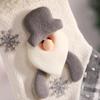 New Fabric Art Christmas Socks Grey White  Christmas Decoration Santa Claus Snowman Candy Gift Bag Christmas Tree Hanger