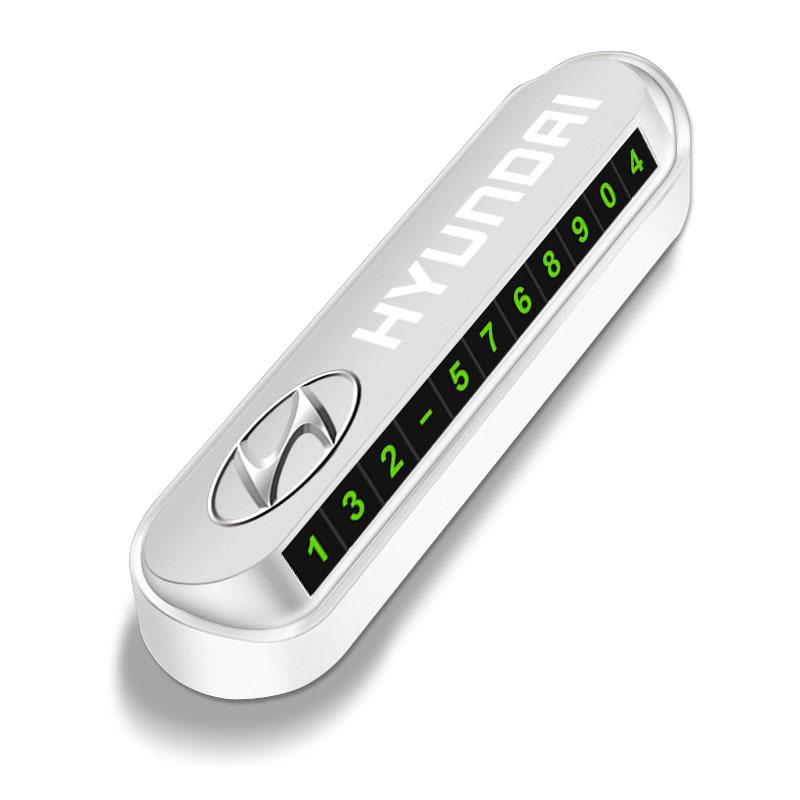 

1 шт. Автомобільна тимчасова паркувальна картка Картка з номером телефону Наклейка-табличка Для Hyundai Santa Fe Sonata Solaris Azera Creta I30 Ix25 IX35 Tucson