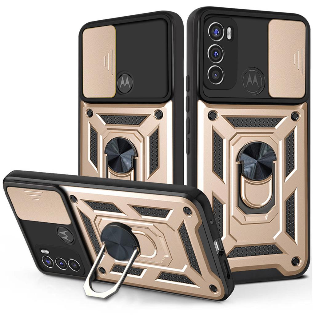 Voor Motorola Moto G60 Armor Draaibaar Met Ringstandaard Camera Lens Krasbestendige Hoes Voor Motorola Moto g60 Cover
