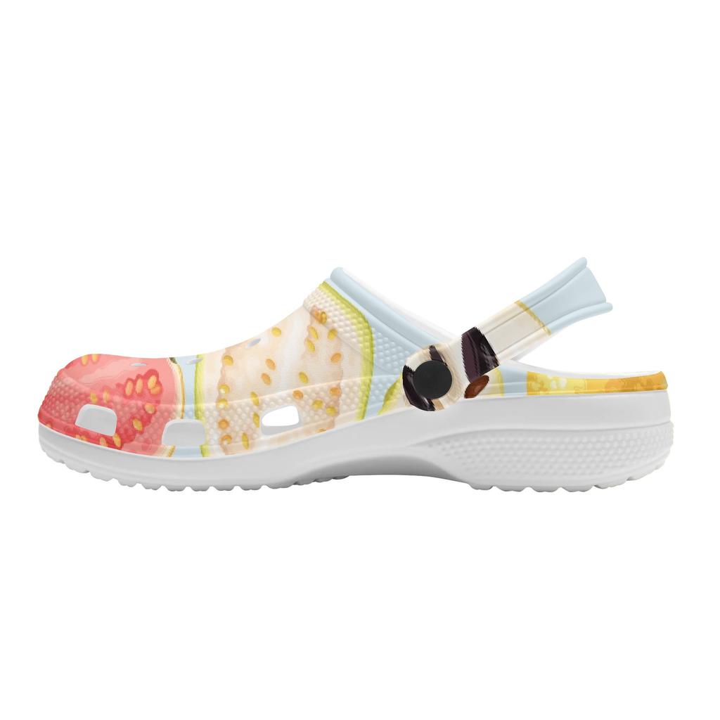 Colorful Printed EVA Clogs for Women Men Easy Clean Lightweight Slip On Casual Shoes Soft Sole Summer Sandals Daily Walking