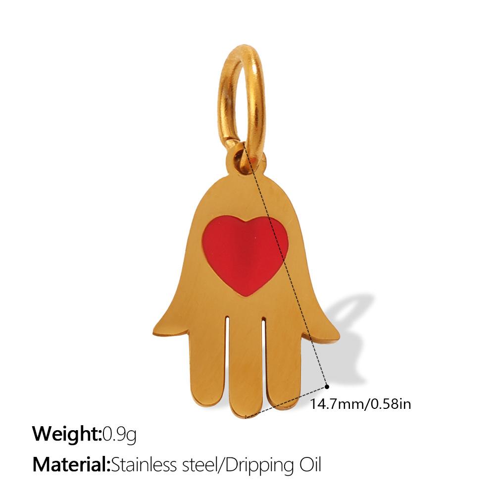 European and American retro exotic jewelry pendant golden Fatima hand evil eye element decorative pendant