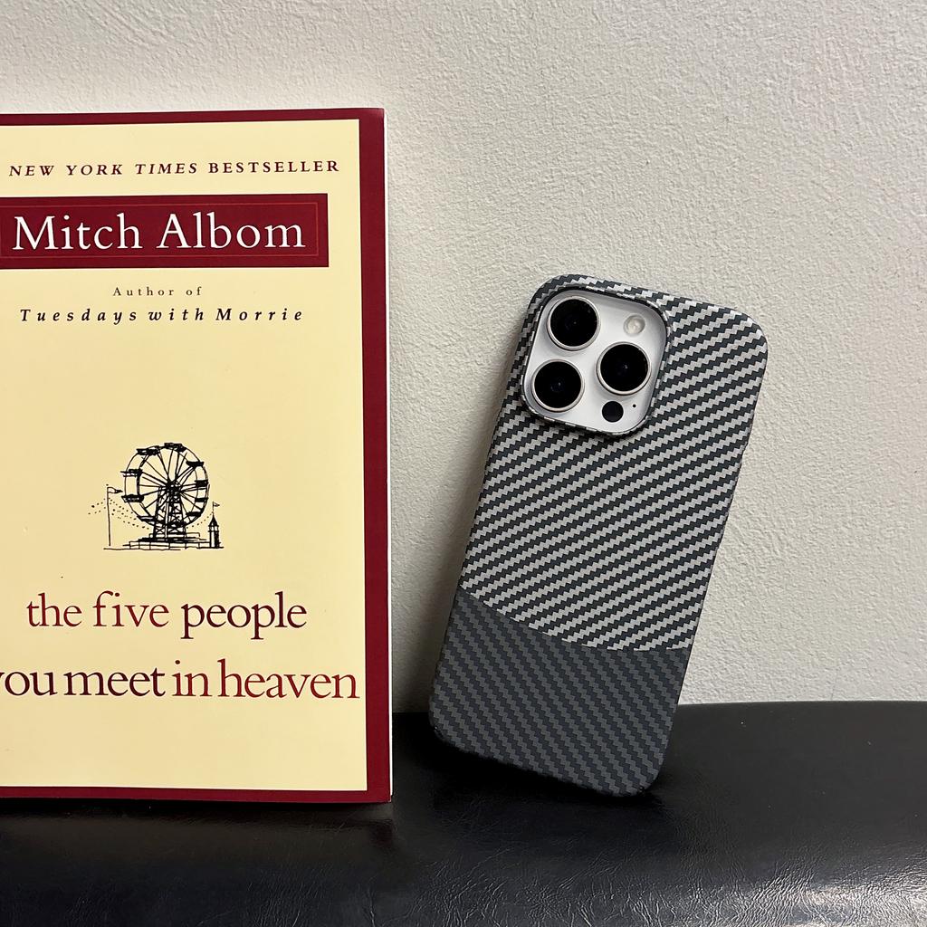 Kohlefaser-Textur Kunststoff Matt Stoßfänger Hülle Für iPhone 17 Air 16 15 14 13 12 Plus Pro Max Schlank Stoßfest Harte Rückseite Abdeckung