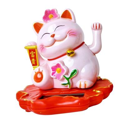 HEALEEP Solar Einladung Katze Figur Katzenstatue Armaturenbrett Dekoration Langlebig