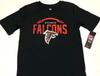 Atlanta Falcons NFL Football Team Two Sided Black T-Shirt New! Youth XL 18 20 Unisex T-Shirt