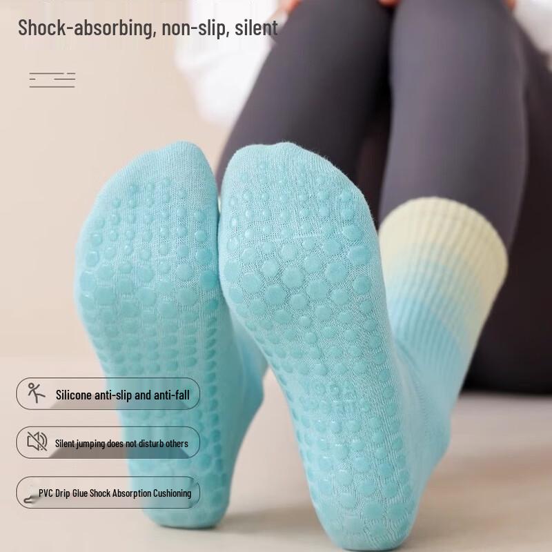 YISHANYISI Pure Cotton Non-Slip Fitness Yoga Socks