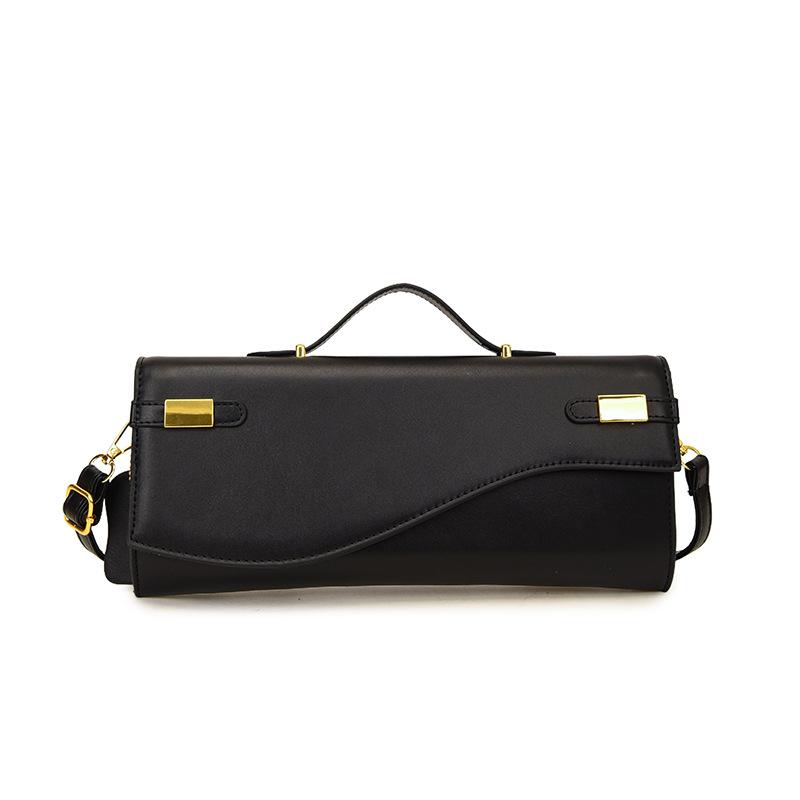 New portable oblique span bag women's high-end fashion retro shoulder bag portable women's baguette bag