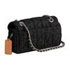 COACH Tabby Denim Nappa Leather Portable Crossbody Bag , Shoulder Bag Small Women's Silver Black (Unisex) Crossbody Bags CR701 LHBLK