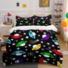 Colorful Space Theme Decor Set Soft Comfortable Duvet Cover Bedding Set Included 1*Duvet Cover & 2*Pillowcases, Gift
