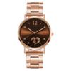 Ladies Temperament Luminous Steel Band Glass Alloy Quartz Watch