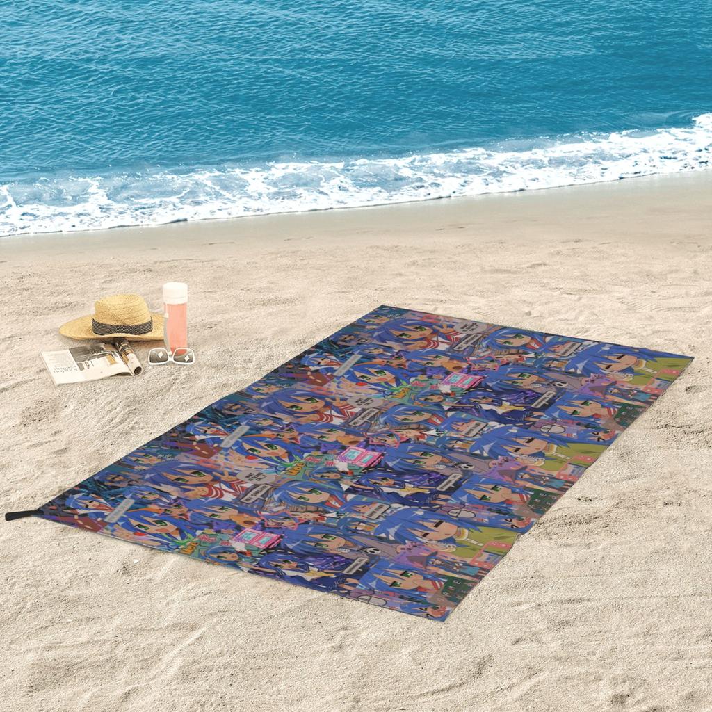 Lucky Star Campus Anime Cartoon Beach Towel Soft Microfiber Quick Dry Absorbent Quick Towels For Mountain Climbing