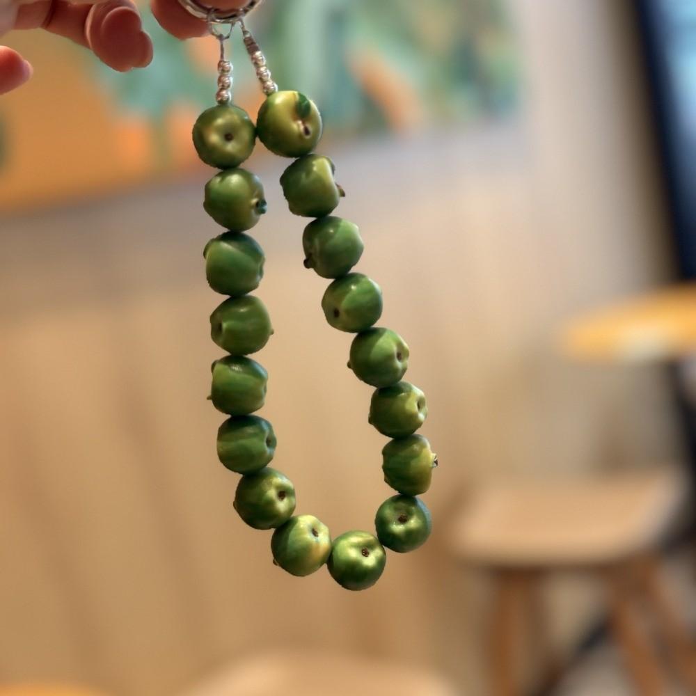 Blueberry Bag Charm Strawberry Mobile Phone Chain Fashion Fruit Beads Keychain Backpack Hanging