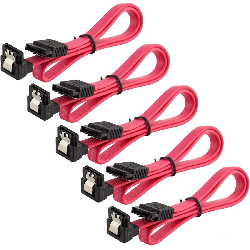 

10 18-inch SATA3 iii 6 gbps sata 3.0 cables at 90-degree right angles for SSD and HDD