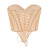 Transition Sexy Shell Pleated Zou Three-Dimensional Fishbone Back Strap Mesh Gentle Beauty Back Vest Flesh Color Inner Wear Blouse