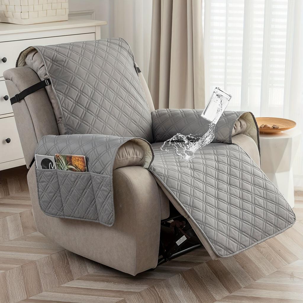1PC 100% Waterproof Recliner Chair Cover, Recliner Chair Covers for Reclining Chair, Non-Slip Fabric Recliner Couch Cover for Li
