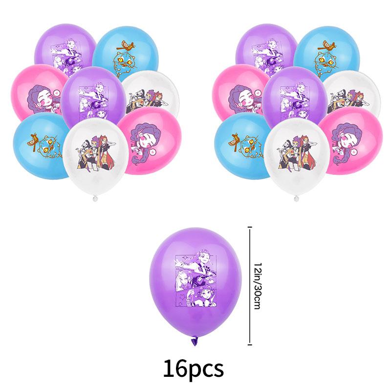 Kpop Demnn Huter Jednorázové nádobí Kpop Anime Huntrix Narozeninová párty potřeby Kelímky Talíře Vlaječky Dekor Pozadí Po Rekvizity