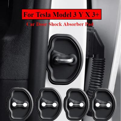 4 stuks Auto Siliconen Deurslot Cover Beschermende Stickers Accessoires Voor Tesla Model 3 Model S X Model Y Roadster SpaceX Cybertruck