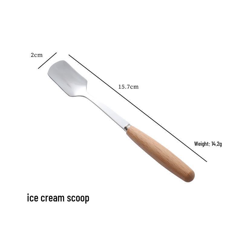 Japanese Wooden Handle Stainless Steel Cutlery Set - Knife, Fork, Spoon for Western Cuisine