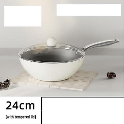 Yoshida Sho Wrought Iron Non-Stick Wok with Lid