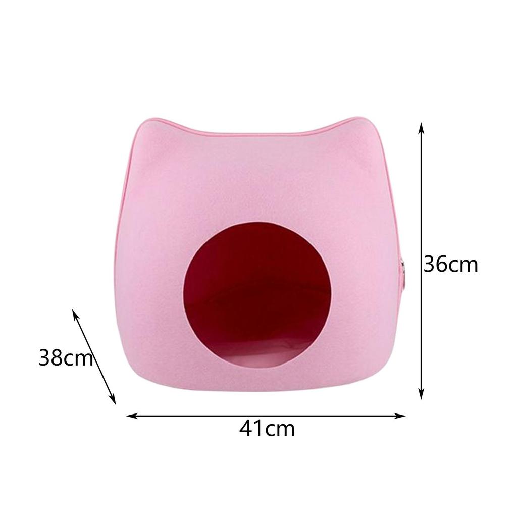 Felt Cat House Removable with Zipper Portable Indoor Outdoor Cat Tent Cats & Kittens Houses, Beds Tunnel for Cats or Small Dogs