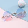 Fashion trend children's sunglasses metal hexagonal sunglasses boys and girls cute personality children's glasses