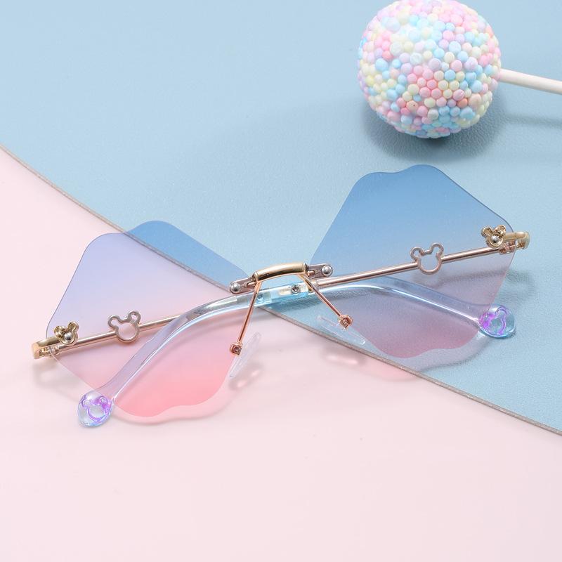 Fashion trend children's sunglasses metal hexagonal sunglasses boys and girls cute personality children's glasses