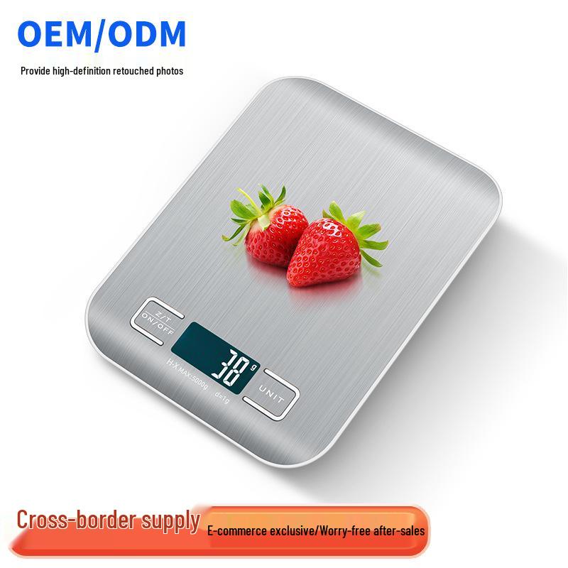 Stainless Steel Electronic Kitchen Scale, 10kg Capacity - Ideal for Baking and Cooking