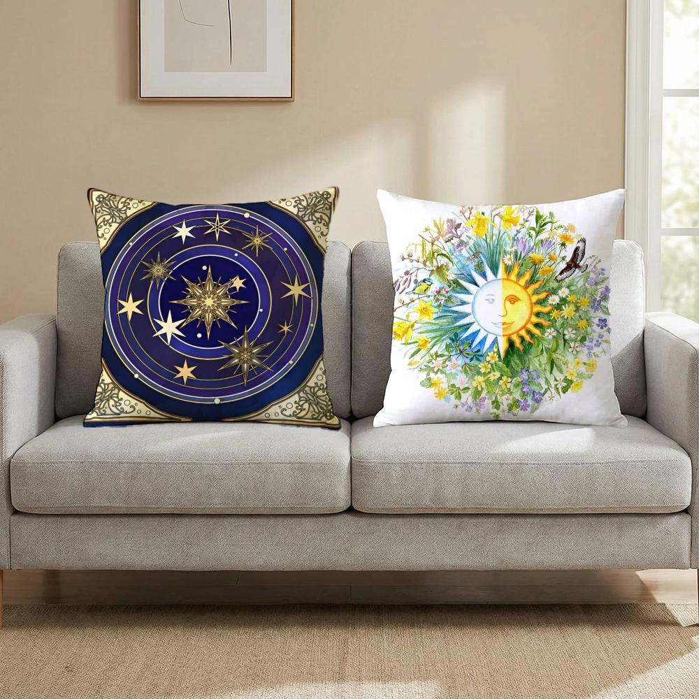 Midsummer Festival Cushion Cover Multi-Scene Pillow Cover for Home & Car - Reversible, Soft & Durable for Daily Use
