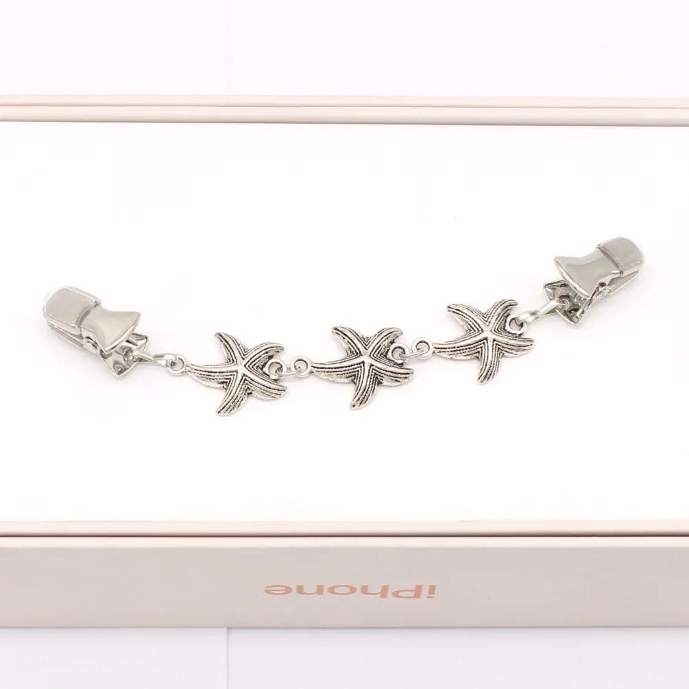 Cardigan Brooches Sweater Shawl Clips Pearl Spider Charm Brooch Pins Clip Collar Duck-mouth Jewelry Brooches DIY
