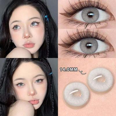 MillCreek Blue Contact Lenses with Graded 14.0mm Missy Series Natural Soft Lens Contact Lenses Use 1 Year Myopia Contact Lenses Cosplay