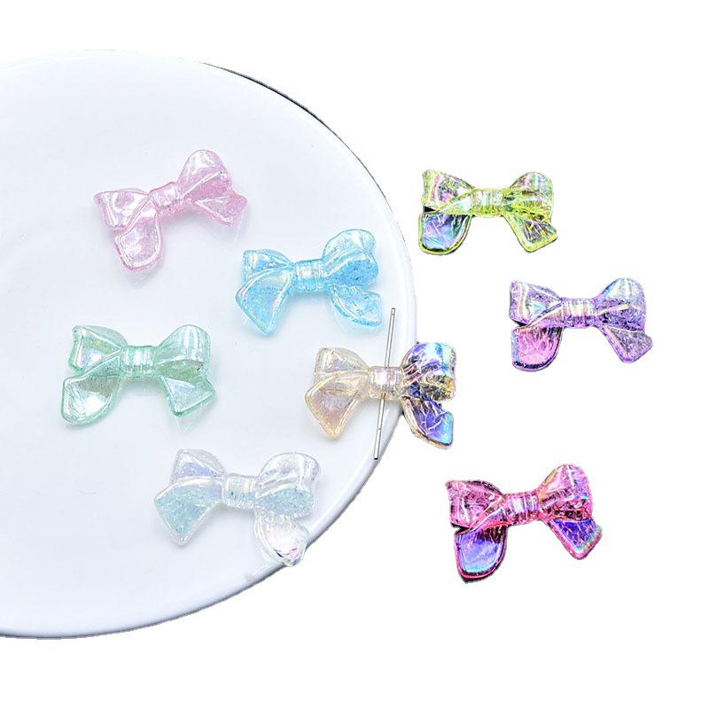 Acrylic Burst Pearl Bow Tie Beaded Hair Tie  Car Pendant DIY Accessory