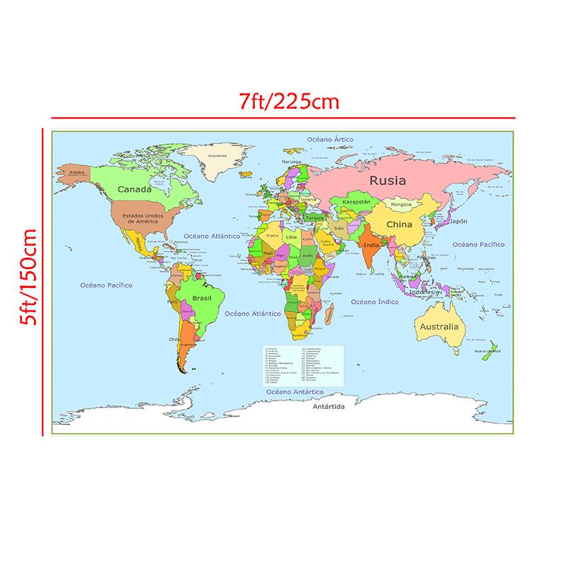 Mapa světa - Vzdělávací mapa Plakáty Nástěnné závěsy, Geografický nástroj, Vzdělávací pomůcky, Potřeby pro domácí školu a učebnu