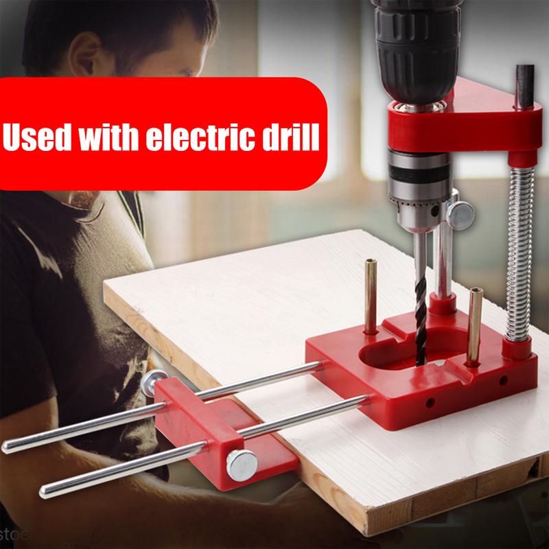 Electric Drill Hole Locator Woodworking Drill Locator Adjustable Punch Locator Hole Drill Stand Positioner Dowel Jig Puncher
