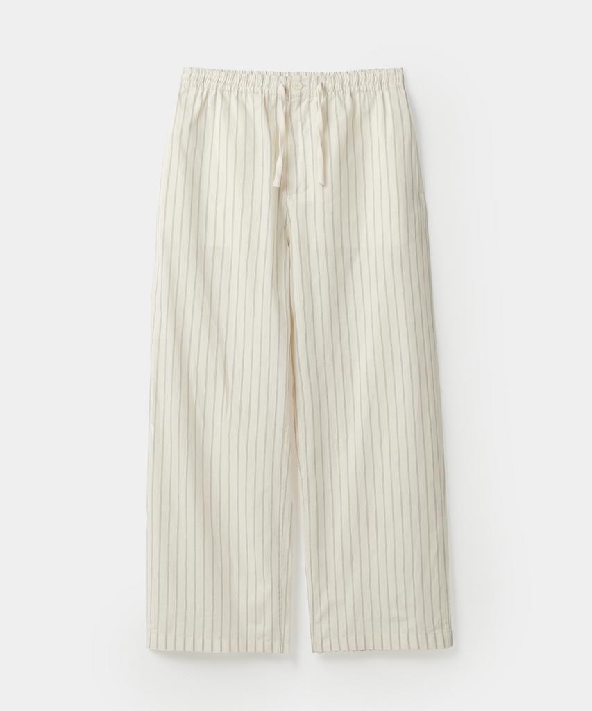 Kueo Striped Cotton Lounge Pants (Ivory)