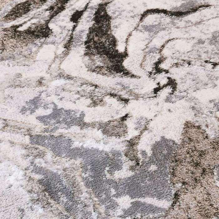 Tapis salon graphique effet fluide gris 120x170