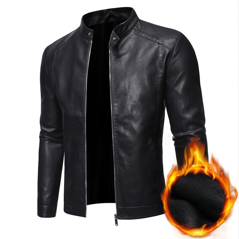 Leather Jacket Men s Youth Korean Version New Slim Casual Men s Leather Jacket Motorcycle Jacket M
