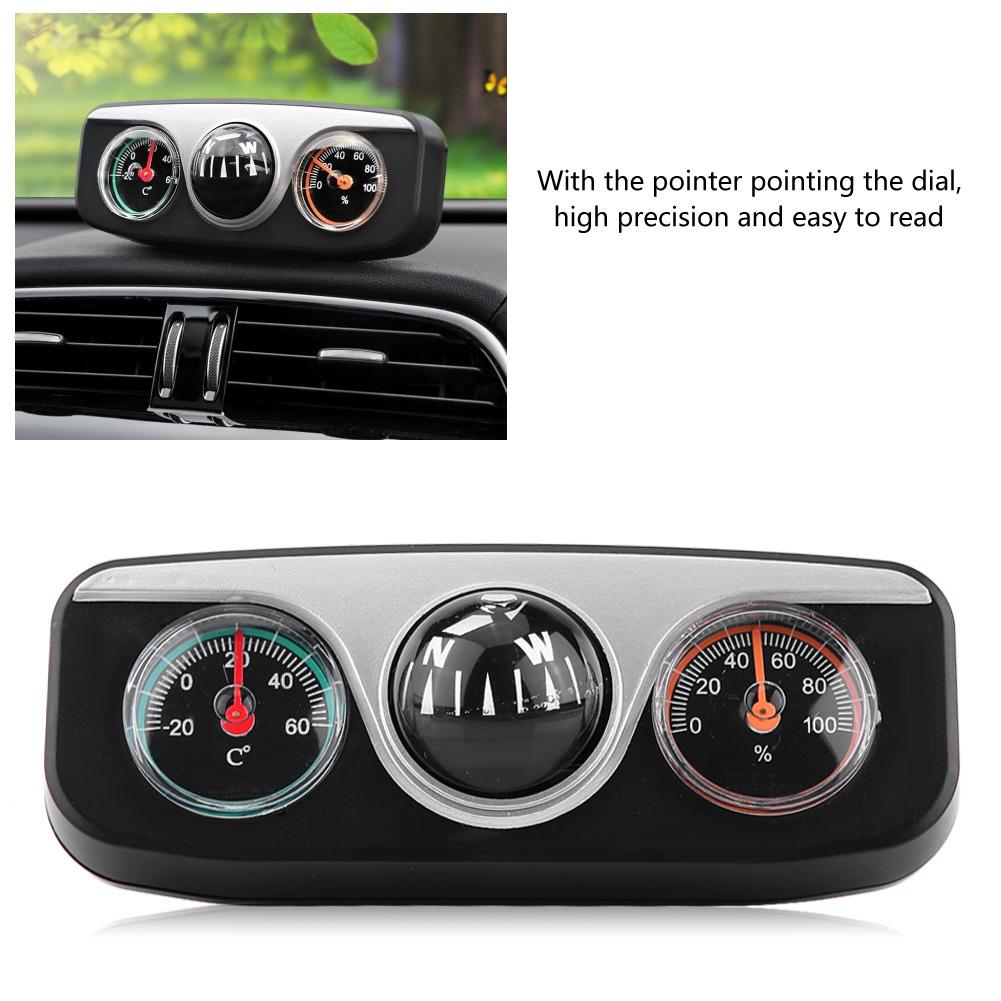 3 in 1 Car Truck Dash Mount Navigation Direction Compass Thermometer Hygrometer
