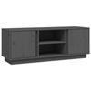 814476 vidaXL TV Cabinet Grey 110x35x40.5 Cm Solid Pine Wood